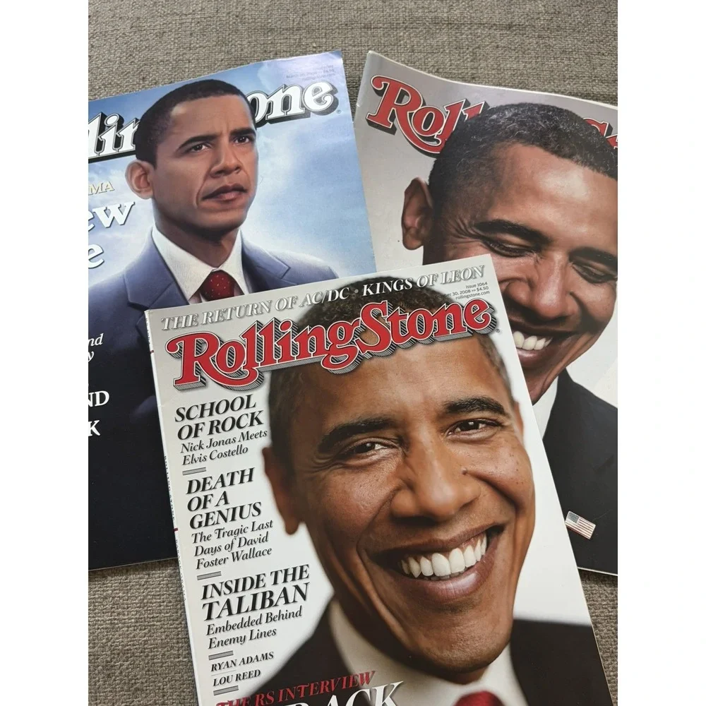 Lot of 3! Y2k Vintage Rolling Stone Barack Obama U.S. President Cover Story